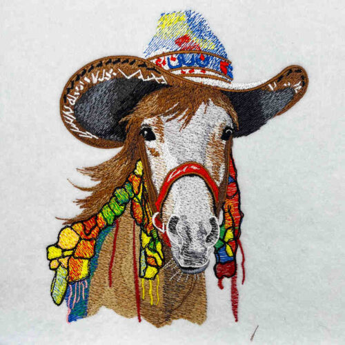 EL Sombrero Horse 3 embroidery design