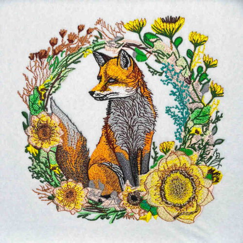 Sunflower Fox 1 embroidery design