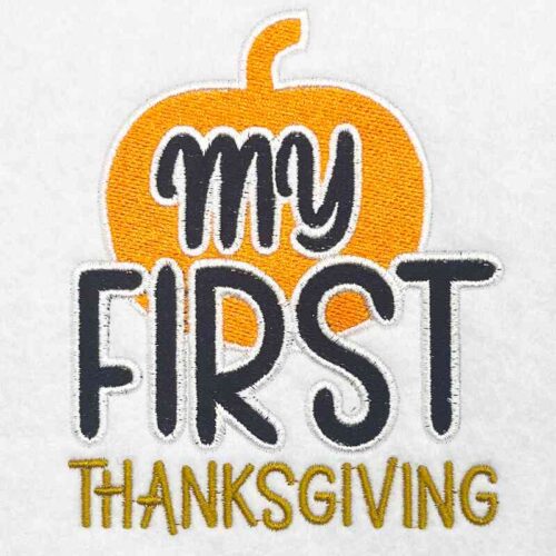 First Thanksgiving embroidery design