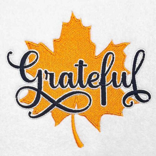 Grateful embroidery design