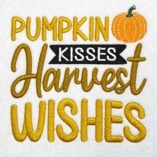 Harvest wishes embroidery design