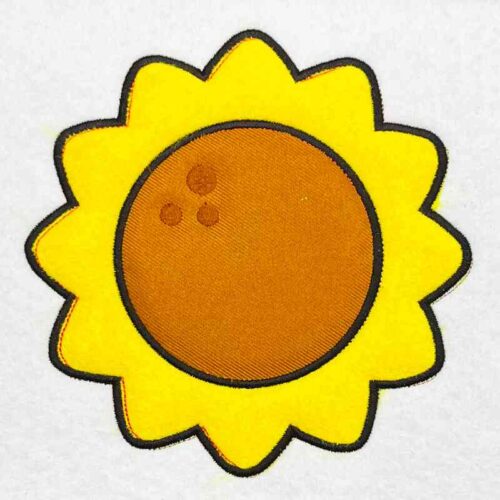 sunflower applique embroidery design