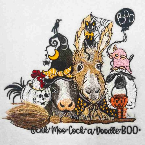 Halloween Barnyard embroidery design