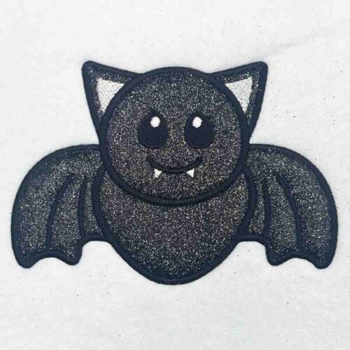 Bat applique embroidery design