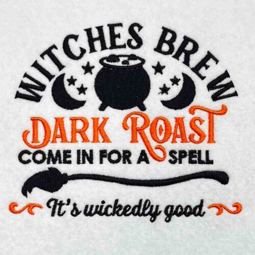 Witches brew embroidery design