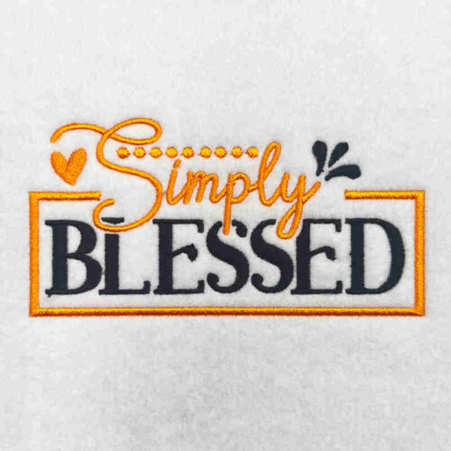 simply blessed embroidery design