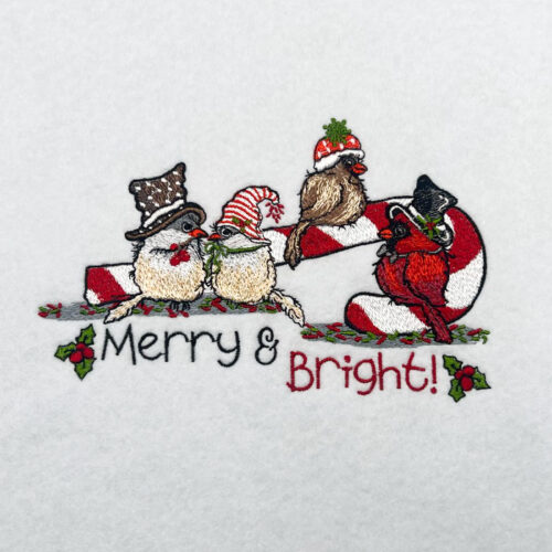 Merry and Bright embroidery design