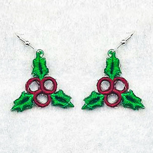 Christmas In July Upsell -Holly Earrings