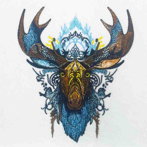 EL Moose 4 embroidery design